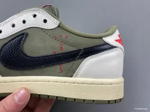 X AIR JORDAN MEDIUM DM7866-200 LOW 1 OLIVE SCOTT OG TRAVIS 0602